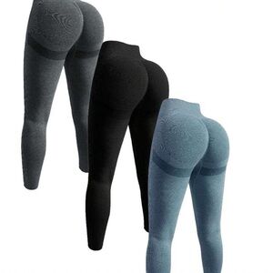 SHEIN Black and Blue Leggings Set